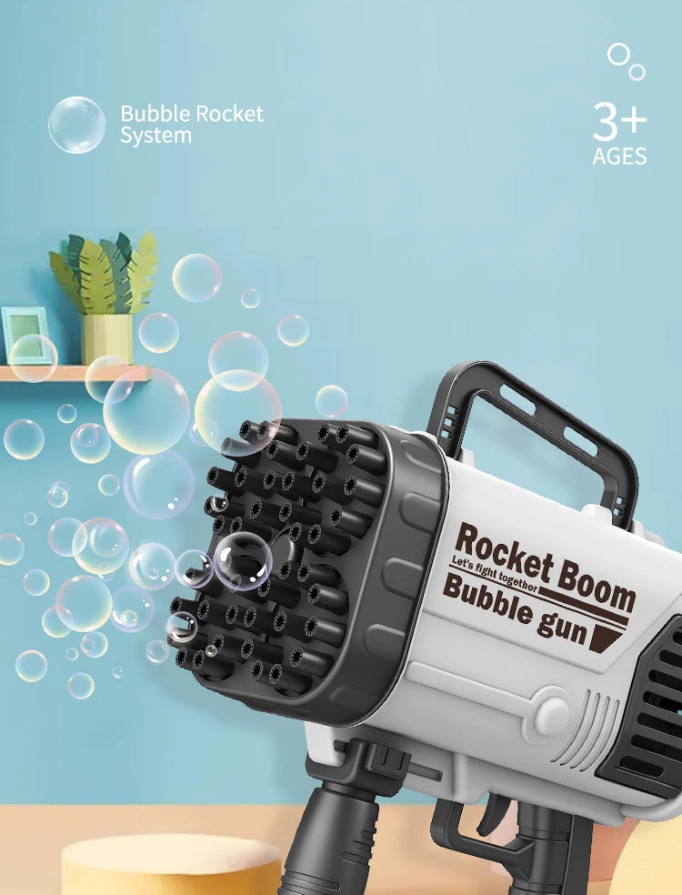 69/64 Holes Gatling Bubble Gun with Light