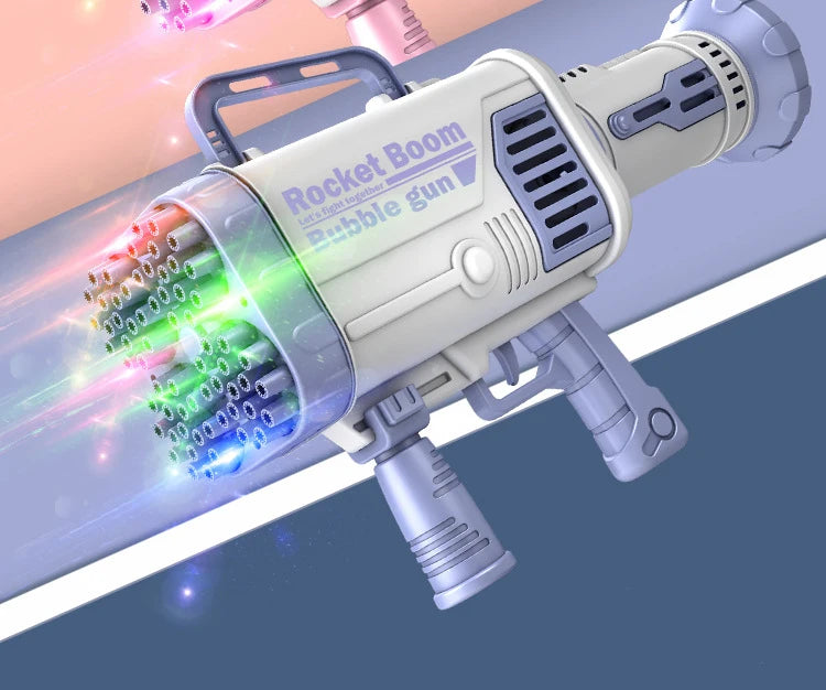 69/64 Holes Gatling Bubble Gun with Light
