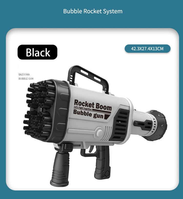 69/64 Holes Gatling Bubble Gun with Light
