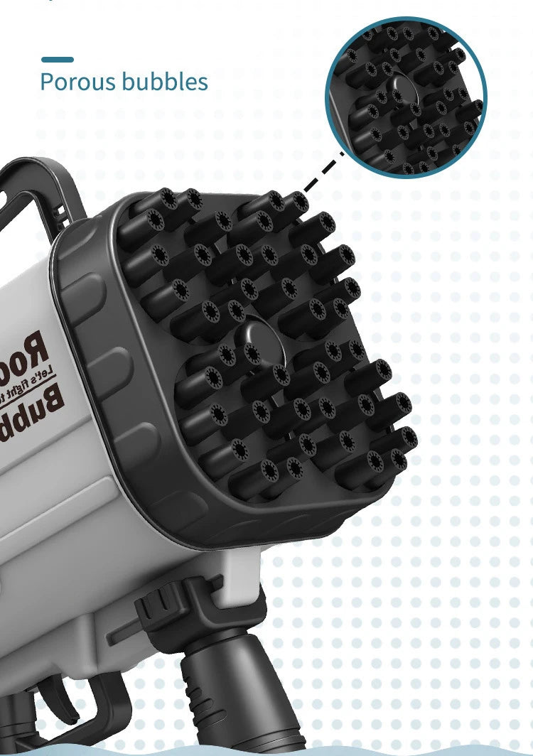 69/64 Holes Gatling Bubble Gun with Light