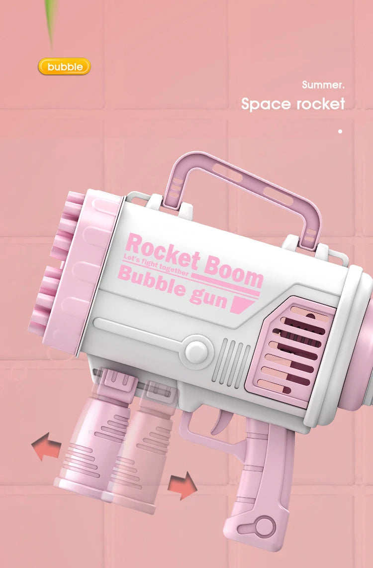 69/64 Holes Gatling Bubble Gun with Light
