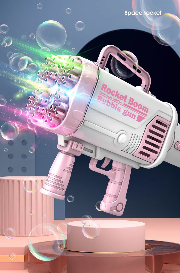 69/64 Holes Gatling Bubble Gun with Light