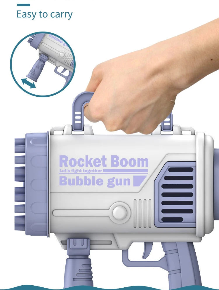 69/64 Holes Gatling Bubble Gun with Light
