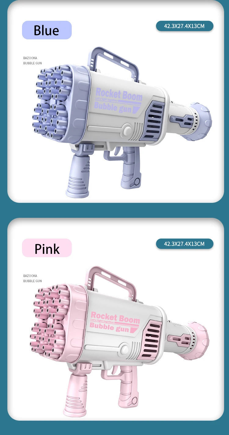 69/64 Holes Gatling Bubble Gun with Light
