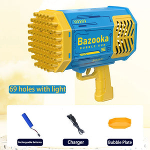 69/64 Holes Gatling Bubble Gun with Light