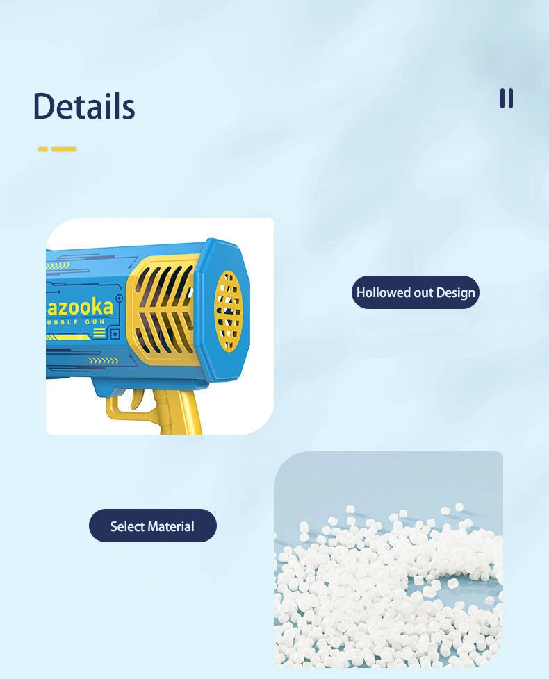 69/64 Holes Gatling Bubble Gun with Light
