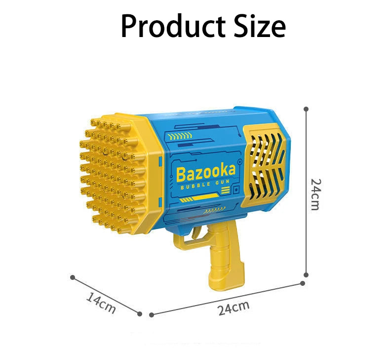 69/64 Holes Gatling Bubble Gun with Light