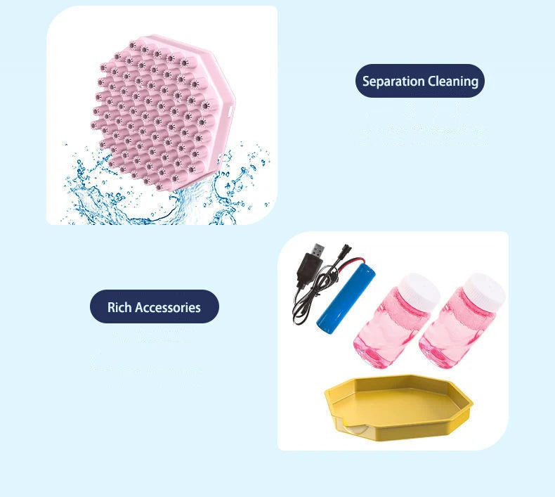 69/64 Holes Gatling Bubble Gun with Light