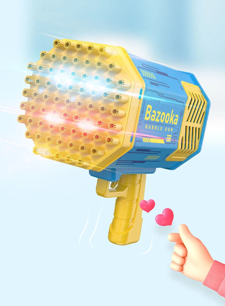 69/64 Holes Gatling Bubble Gun with Light